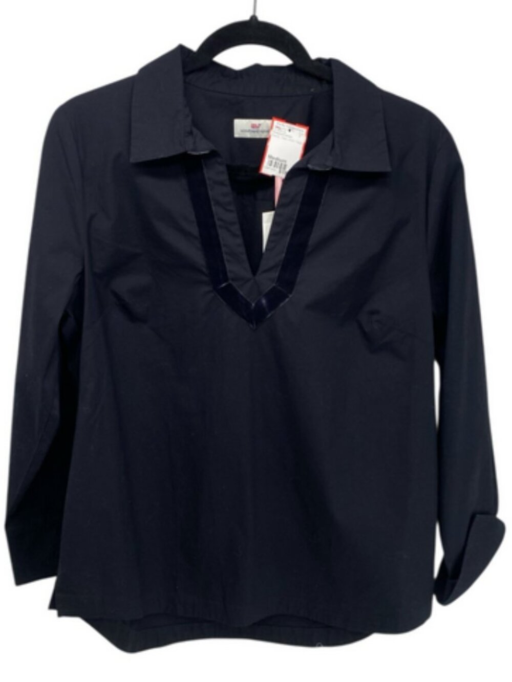 Vinwyard Vines Velvet Trim Top Sz. M